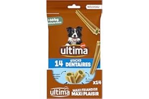 Ultima Friandises pour Chiens Adultes Medium & Maxi - Sticks Dentaires: Lot de 10 x 14-140 Sticks
