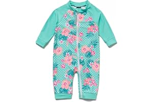 BONVERANO Traje baño bebé protección Solar UPF 50+ Cierre Cremallera Largo Completo