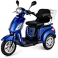 Veleco ® ZT15 Classic 3-wheel Mobility Vehicle with High Capacity Battery (45-60 Km), Full Suspension, Led Lighting and Extra Mobility Device Rain Cover