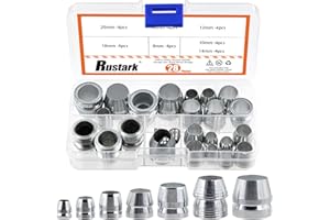 Rustark 28Pcs 7 Sizes Safety Round Axe Handle Wedges Kit Handle Steel Wedge Hammer Handle Wedges Conical Handle Steel Wedges Mauls Handle Wedge for Axe Claw Hammer Sledge