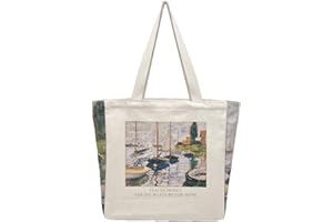 BROADREAM Sac Tissu, Tote Bag, Sac Toile, Sacs de Courses et Cabas, Sac en Toile de Jute, Sac Fourre Tout,Sac courses, Sac Jute Extra Large, Sac en Tissu Imprimé pour Femme,le Shopping, L'école