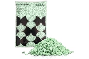 SELAS Hard Wax Beads for Hair Removal 800g | Hot Wax Beads for Face, Body & Bikini | Strip-Free Depilation for Men & Women | Delicate Areas and All Skin Types | Smooth Salon Results at Home (ALOE VERA)