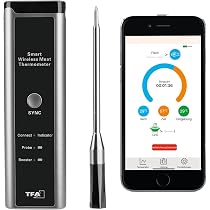 Termometro Cucina Wireless NIGOGOR - Monitora La Cottura A Distanza Fino A 130m, Per BBQ, Forni, Affumicatori