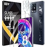 EGV Compatibile con Realme 8 Pro Protector de Pantalla,2 Pack Cristal Templado e 2 Pack Protector de Lente de Cámara
