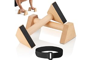 Hahorra push-up-handtag trä, 2 halkfria handtag handtag ergonomiska paralletter, stabila och hållbara push-up-handtag, handst