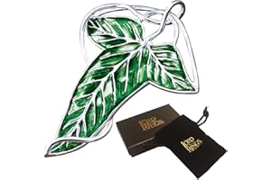 The Noble Collection The Lord of the Rings Elven Leaf Brooch - 2.8in (7cm) Costume Jewellery Enamelled Brooch - Officially Licensed Film Set Movie Props Jewellery Gifts
