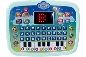 lembrd Tablette Enfants, Tablette Educative avec Écran LCD, Jouet Éducatif Tablette Anglais pour Apprendre Les Lettres, Les Mots Et Les Animaux pour Garçons Filles 1 À 4 Ans