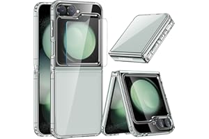 COPIKE Coque Protection Caméra pour Samsung Galaxy Z Flip 6 et Verre Trempé, Coque Samsung Z Flip 6 Mince Antichoc Anti-Jaune Anti-Rayures Housse, Transparent