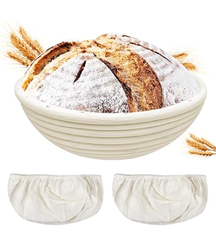KRUSTENZAUBER Cestino Per Lievitazione Pane KRZ 56 In Rattan Naturale - 28 Cm, Ovale, Per Pasta 1 Kg