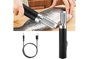 Aisny Fischentschupper, 125W 3000Mah Fischschupper Elektrischer Edelstahl Wasserdicht Fischentschupper Reiniger mit Schutz Abdeckung Fischschuppen Entferner für Fischmärkte Restaurants Küchen
