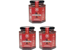 ‎NOSUGARSUGAR NO SUGAR SUGAR Vorteilspack Fruchtaufstrich Erdbeere 3x 260g ohne Zuckerzusatz mindestens 80% Fruchtanteil mit Erythrit und Stevia gesüßt | Brotaufstrich Hergestellt in der EU