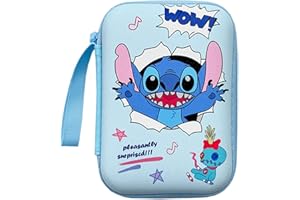 wopin Portafoglio Stitch, Borsa Stitch, Portafoglio in Pelle PU Blu per Bambini, Regali di Compleanno per Bambini e Bambine