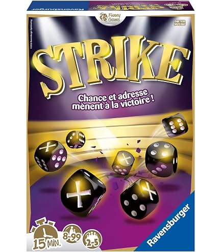 Jeu De Société Strike – 31 Dés, Arène, Tapis – Ambiance Chance Et Adresse, 8-99 Ans, Français