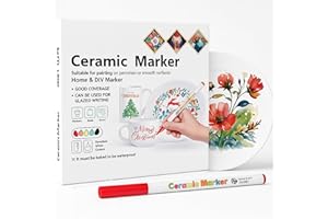 PONTEDINVOY porzellanstifte spülmaschinenfest，Wasserfester1.0mm，12 Farben Geeignet für Zeichnungsmuster und Designkreationen Porzellan.