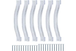 TsunNee - 6 maniglie per armadietti con strass scintillanti, moderne, per ante di mobili e cassetti, distanza tra i fori: 128 mm