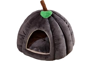 HAILERIO Cuccia per Gatti a Forma di Zucca di Halloween, Letto per Gatti di Piccola Taglia