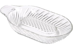 MÄSER vetreria di borgonovo Grattugiamela, grattugia, in Vetro, con Dettagli, Trasparente, 10x21x3 cm