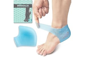 WOOHEALTH Protege Talon Silicone Dr Martens, 2 Paires Gel Protection Talon Anti Ampoules Pied pour Bottes, Semelles de Soutien pour Fasciite Plantaire et Tendinite d'Achille - Hommes et Femmes (Bleu)
