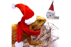 Bestomrogh Pet Christmas Costume, Christmas Pet Santa Hat, Christmsas Hat Red Scarf Pet Christmas Party Cosplay Accessories for Dog Cat