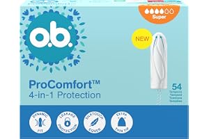 o.b. ProComfort Super Tampony 54 szt. NOWOŚĆ | Łatwa aplikacja i usuwanie, Na obfite krwawienie, Wnętrze wykonane w 100% z materiałów pochodzenia roślinnego