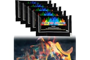 FANKAYI 5PCS Fire Colour Changing Powder,Magical Flames,Magic Campfire Flam,Long-Lasting Fire Colour Changing Powder,Magic Neon Flames Fire,Fire Cones Colour Changing,Fire Magic Flames,Mystical Fire Sachets
