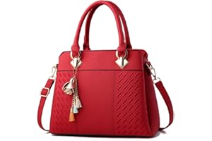 KEEPOP Women Purses Satchel Handbags Ladies Designer Top Handle Tote Bag PU Leather Bag