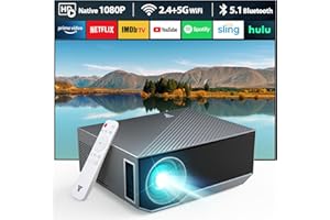 ZDK 2025 Hochhelligkeits-Beamer Full HD 1080P | 4K-Unterstützung | WiFi 6 & Bluetooth 5.2 | 20.000 Lumen | Beamer Kompatibel mit iOS/Android /PS5/Xbox Series X, (High-Performance Version)