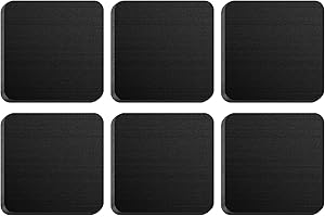 AJUMKER 6 PCS Treadmill Mat Shock Absorbing Exercise Equipment Mat Anti Slip Noise Reduction Walking Pad Mat for Carpet or Floor Protection High Density Thickened Black Gym Mats 3.94×3.94×0.5 Inch