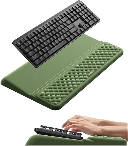 Poggiapolsi da Scrivania per Tastiera e Mouse con Memory Foam e Antisc