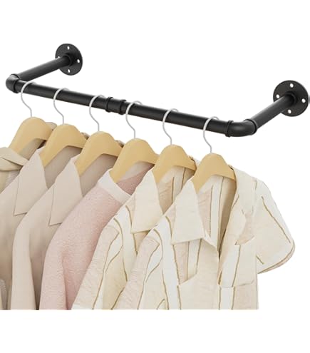 Home Composer Vintage kledingstang voor wandmontage; goud; 90 cm, klassieke industriële kledingstandaard, garderobestang met 20 cm afstand tot de muur, 50 kg belastbaar