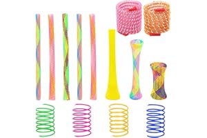 AIMICOCA 36 Stück Katzen Frühlingsspielzeug Set, buntes Katzen Frühlingsspielzeug und Katzen Schlauchspielzeug Interaktives Katzenspielzeug für Indoor Katzen, Katzen Kunststoff Spiralspirale für Kätzchen