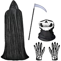 Conjunto De Disfraz De Esqueleto Para Halloween – Máscara Realista, Prenda Superior, Guantes Y Diadema De Terror, Cómodo Y Transpirable, Ideal Para Cosplay Y Fiestas De Miedo