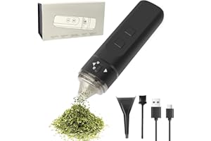 hzuisst Grinder Electrique, Moulin Électrique, Mini Grinder, USB Rechargeable Grinder Électrique avec Brosse de Nettoyage et Demi-Entonnoir, Ø 37mm