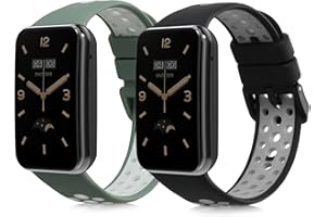 kwmobile Pasek kompatybilny z zegarkiem Xiaomi Mi Band 7 Pro, 2 x zapasowy silikonowy pasek do zegarka