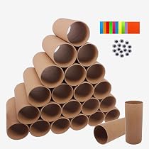 VILLCASE Tubes Artisanat, Carton Kraft Brun Rond, 15 Tubes de 3 cm pour Artisanat Enfants, Activités et Projets de Salle de Leçons VILLCASE Tubes Artisanat, Carton Kraft Brun Rond, 15 Tubes de 3 cm pour Artisanat Enfants, Activités et Projets de Salle de Leçons