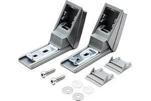 ERSATZTEILSHOP BASICS Juego de reparación de tirador de puerta para frigorífico, bisagra para puerta de frigorífico, compatible con Liebherr, kit de reparación 9590178 como 9590190, tirador de puerta, color plateado,