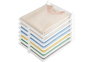 T-shirt, arrangör, stapelbar – 10 stycken garderobsorganisationssystem av robust PP, 32 x 26 cm – utrymmesbesparande vikbara brädor för t-shirts, skjortor och tröjor