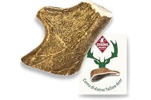 ChronoBalance-S Corno di Cervo Daino per Cani, Confezione da 1, 100% Naturale, Osso di Cervo, Cura Dentale, Giocattolo per Cani, Ricco di Minerali e Nutrienti, Lunga Durata