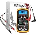 ULTRICS Digital Multimeter, Voltmeter Ammeter Ohmmeter Circuit Checker with Backlight LCD Test Leads, Portable Multi Tester M