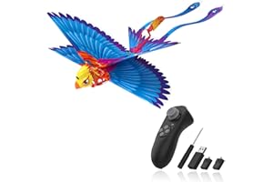 HANVON 2.4G Remote Control Bird Toy RC Bird Bionic Flying Bird Mini Drone-Tech 6-axis Gyro RC Helicopter Easy Indoor Outdoor Small Flying Toys for Kids, Boys and Girls, Go Go Bird, Blue