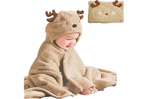 Shengruili Baby Handtuch Kapuze,70X140cm Kapuzenhandtuch Baby,Super Saugfähig Kleinkinder Badetücher,Badetuch Set,Badetücher Kapuzenhandtuch,Badetuch mit Kapuze