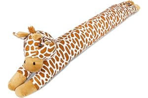 FANCHOSE Door Draft Blocker 84cm/1.3kg, Cute Door Stoppers for Bottom of Door, Heavy Duty Decorative Door Stop, Weighted Door Stop, Animal Door Crack Blocker, Giraffe Yellow