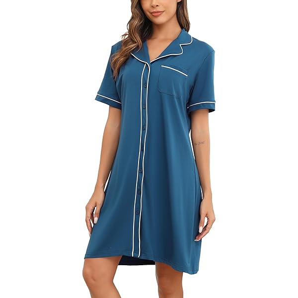 Pyjama Dentelle élégant Chemise De Nuit Femme 100% Coton