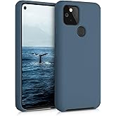 kwmobile Case Compatible with Google Pixel 5 Case - TPU Silicone Phone Cover with Soft Finish - Dark Slate