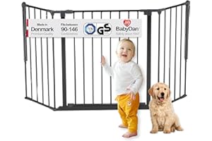 BABYDAN Baby Dan Configuration Grid Flex M, 90 - 146 cm - Made in Denmark + TÜV / GS approved, Color: Anthracite (Separable)