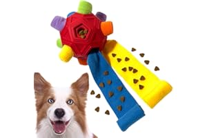 YEENER Upgrade Schnüffelball für Hunde Hundespielzeug Unzerbrechlich Ball Interaktives Spielzeug Snuffle Toys Tragbarer Haustier Puzzle Snuffle Ball Toy für Kleine Mitte Groß Hunde (Rot)