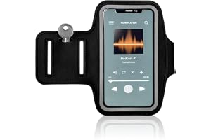 COM-FOUR® sportarmband, armficka för smarttelefonen | MP3- och mobiltelefonficka för överarmen - perfekt för löpning - jogging och sport