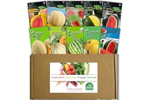 Nojus - Wassermelonen und Melonen Sammlung 10 Sorten von Früchtesamen: Sugar Baby, Crimson Sweet, Honey Dew, Cantaloupe - Melone & Wassermelone Samen - Ziehen Sie Wassermelone & Melonen selbst