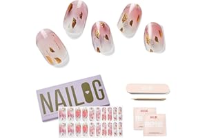 NAILOG Pellicola per Unghie, 20 Pcs Adesivi e Decalcomanie in Gel Semi-Indurita per Unghie, Nail Art Stickers Adesivo Smalto per Unghie Manicure per Donne Ragazze, Rose Land