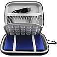 Lacdo Hard Drive Carrying Case for Seagate Portable One Touch Expansion Backup Plus Slim Game Drive PS4 Portable External Hard Drive 1TB 2TB 4TB 5TB USB 3.0 2.5 Inch HDD Shockproof Travel Bag, Black
